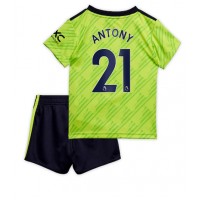 Manchester United Antony #21 Tredje sæt Børn 2022-23 Kortærmet (+ Korte bukser)